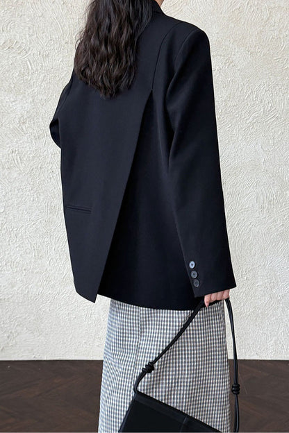 Split Back Relaxed Fit Blazer