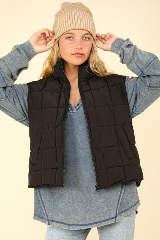 Simona | Padded, warm vest with zip