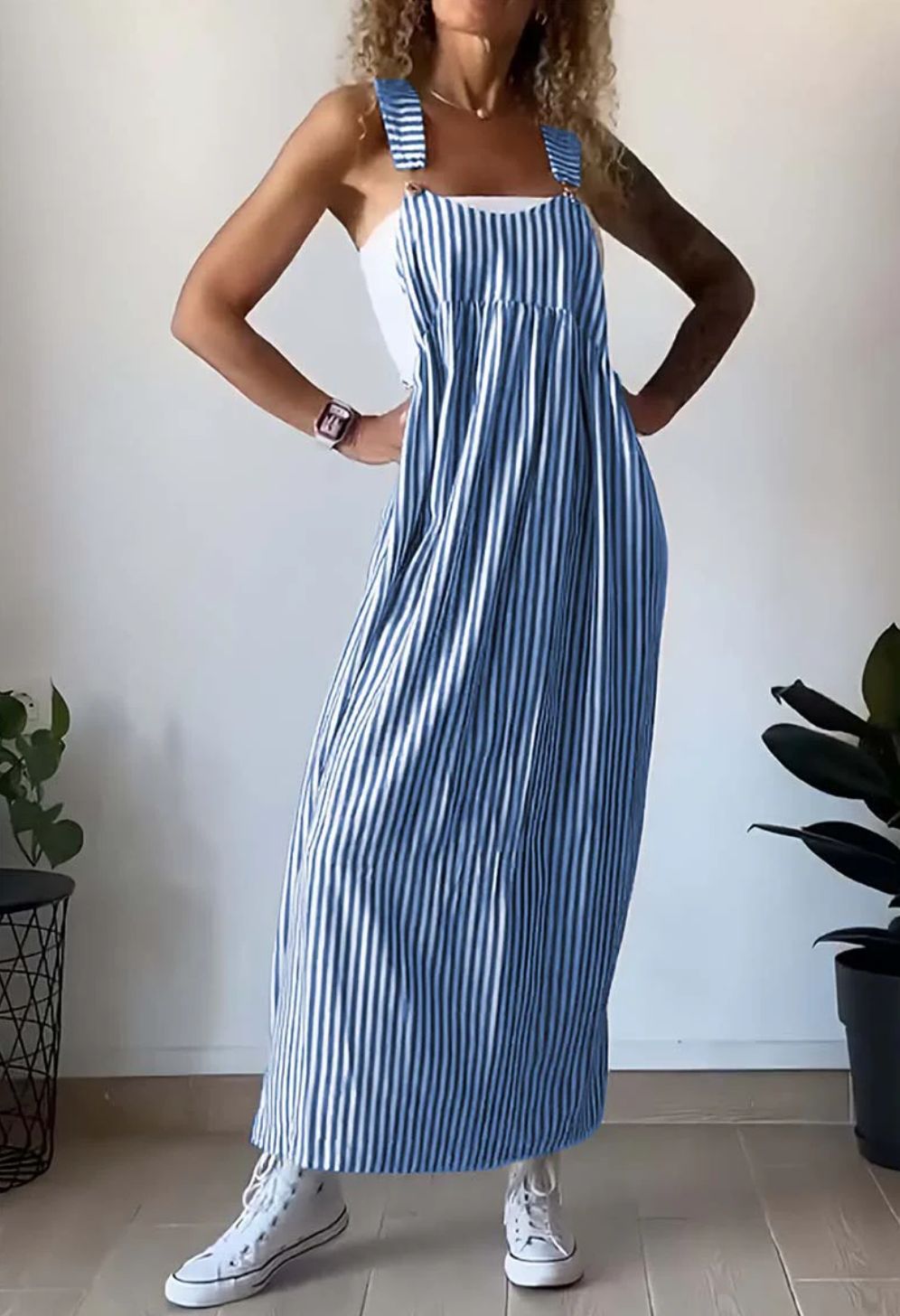 Ilenia® | Casual Striped Overalls