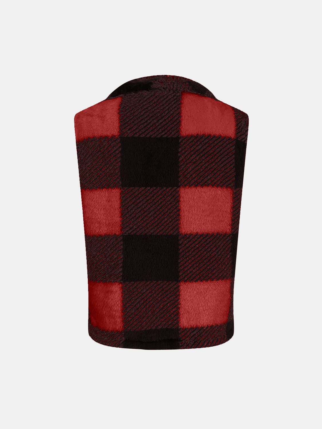 Yolanda | Checked vest coat with an open front