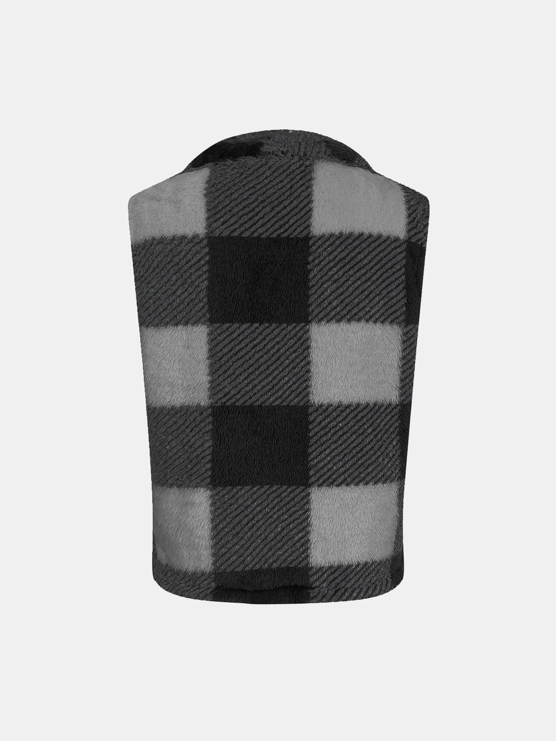 Yolanda | Checked vest coat with an open front