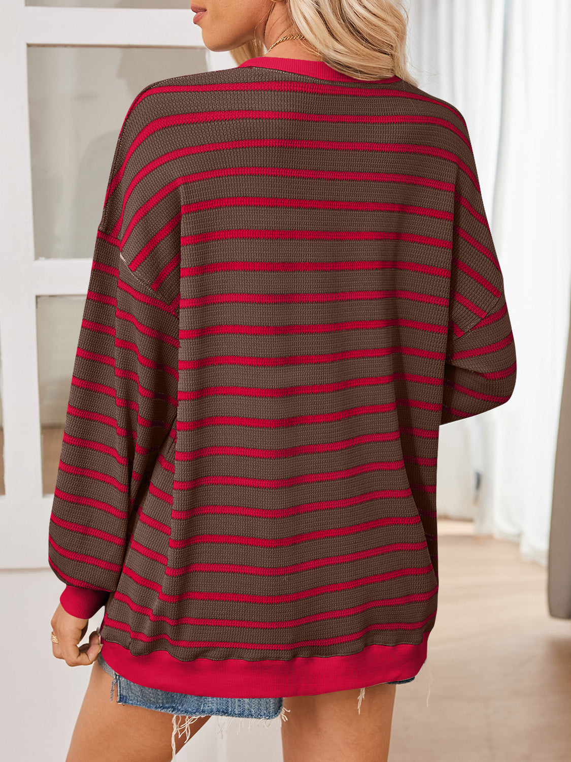 Anita | Lovelet striped contrast long sleeve sweatshirt