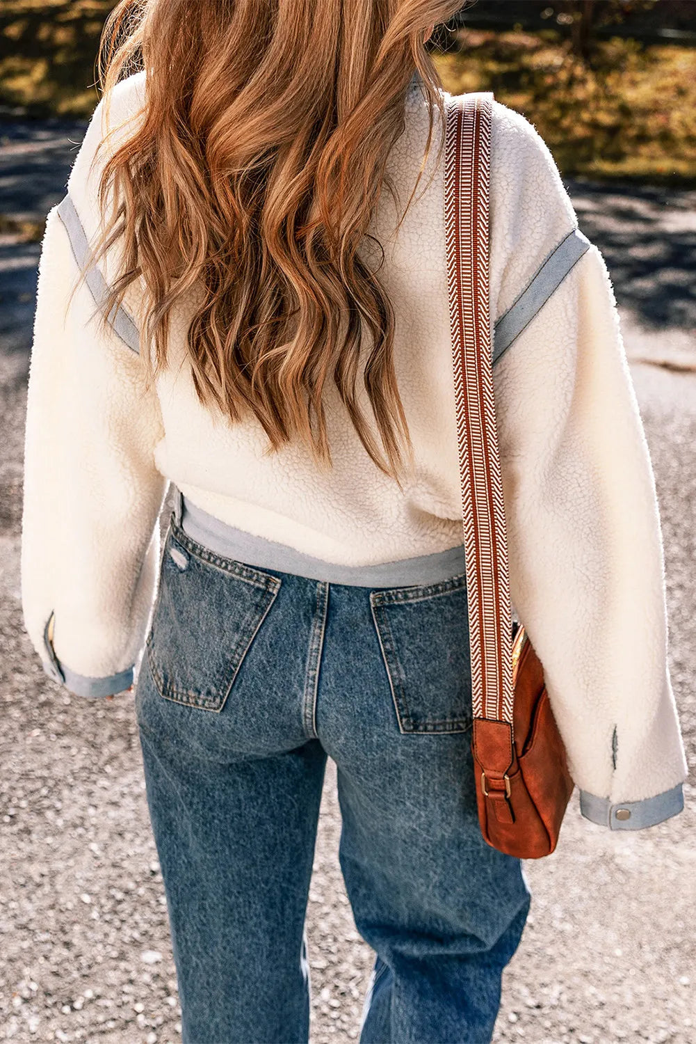 Ilse | Long sleeve jacket with snap closure and splices