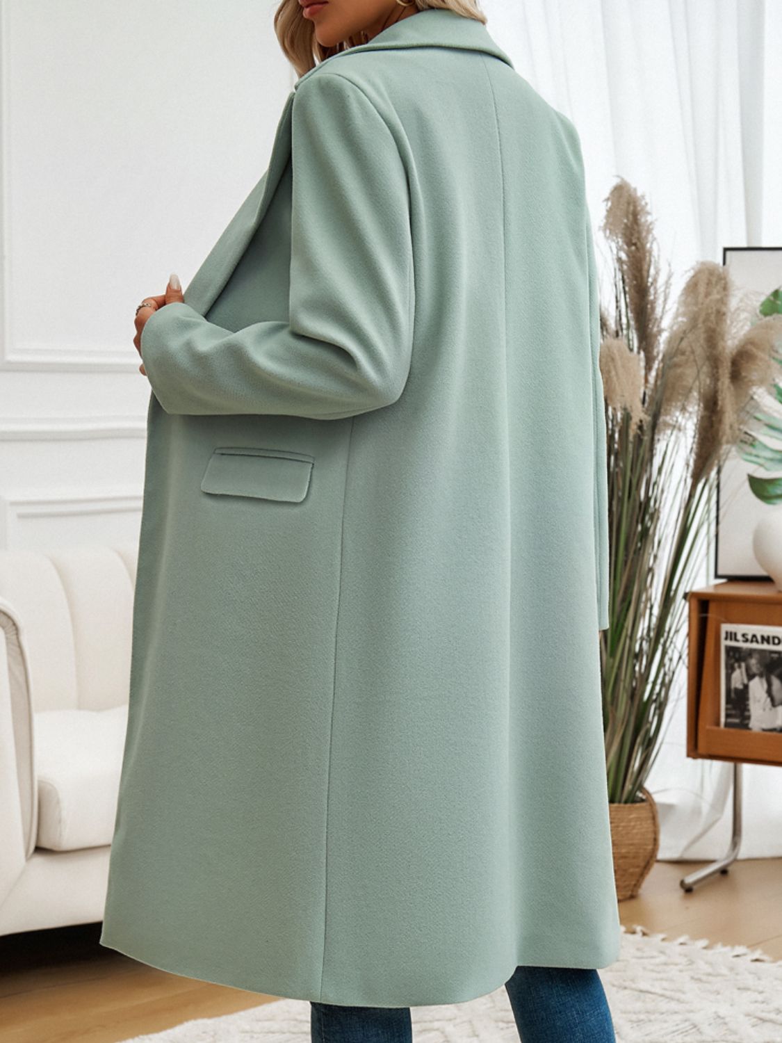 Hannah | Long sleeve coat with pockets and collar
