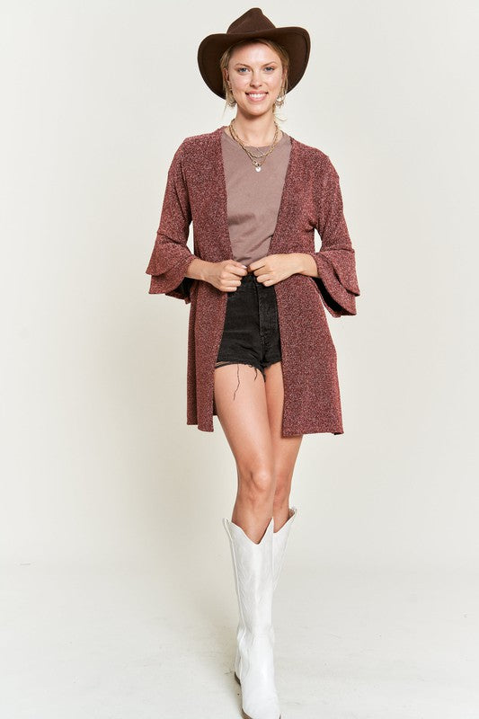 Matilde | Glittery kimono cardigan with bell sleeves