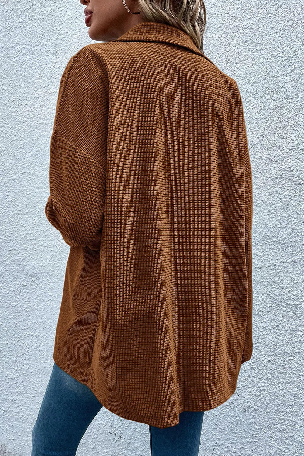 Jacqueline | Long sleeve jacket with pockets and snap buttons