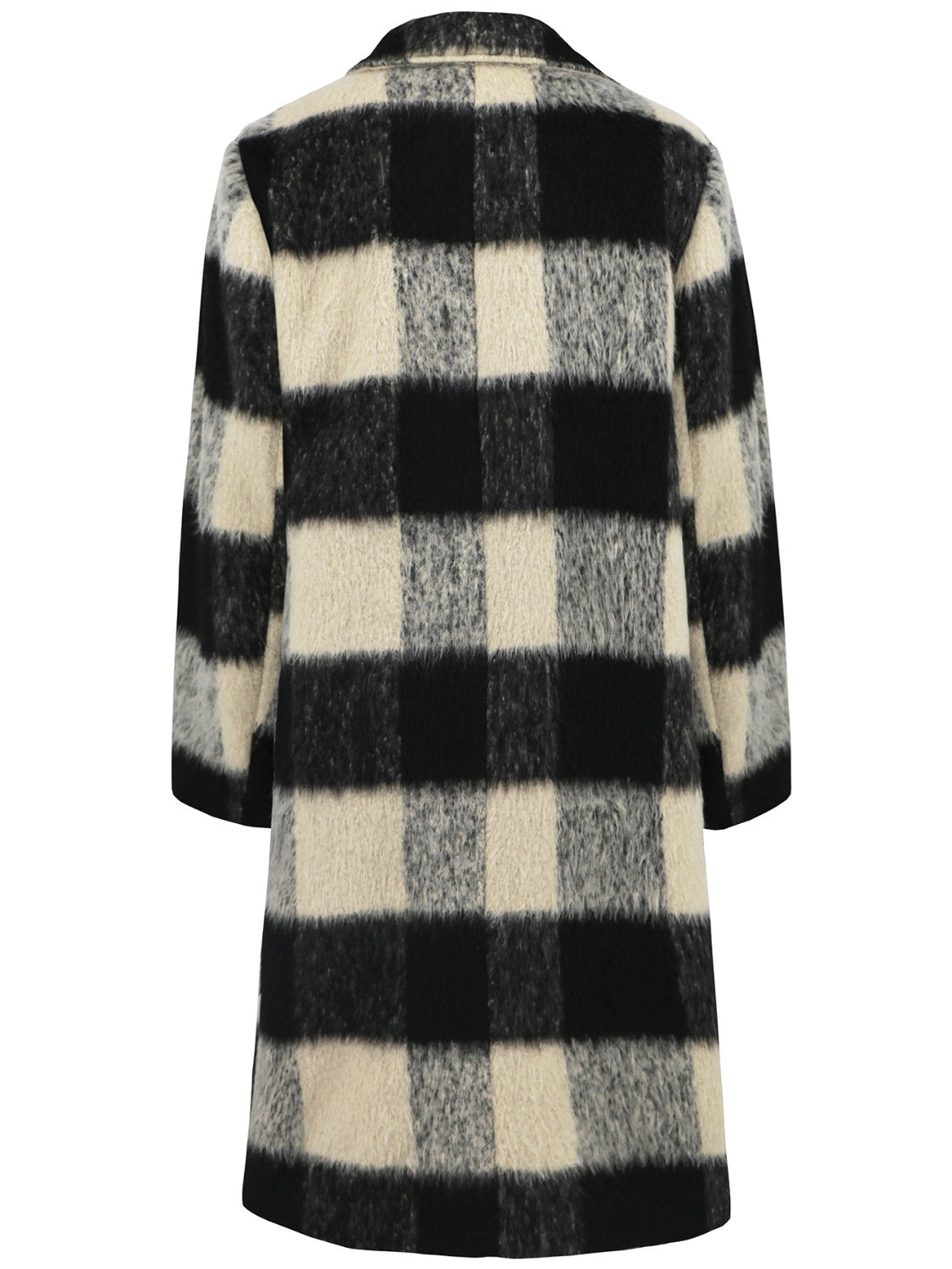 Ramona | Checked double-breasted coat with long sleeves