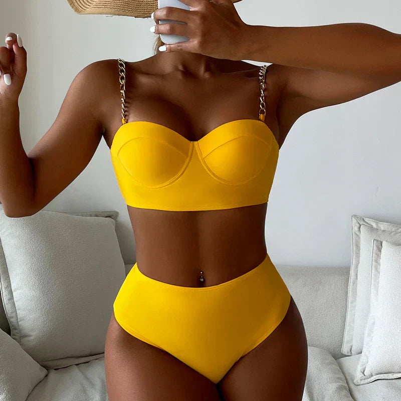 Ester® | High Waisted Padded Two Piece Set