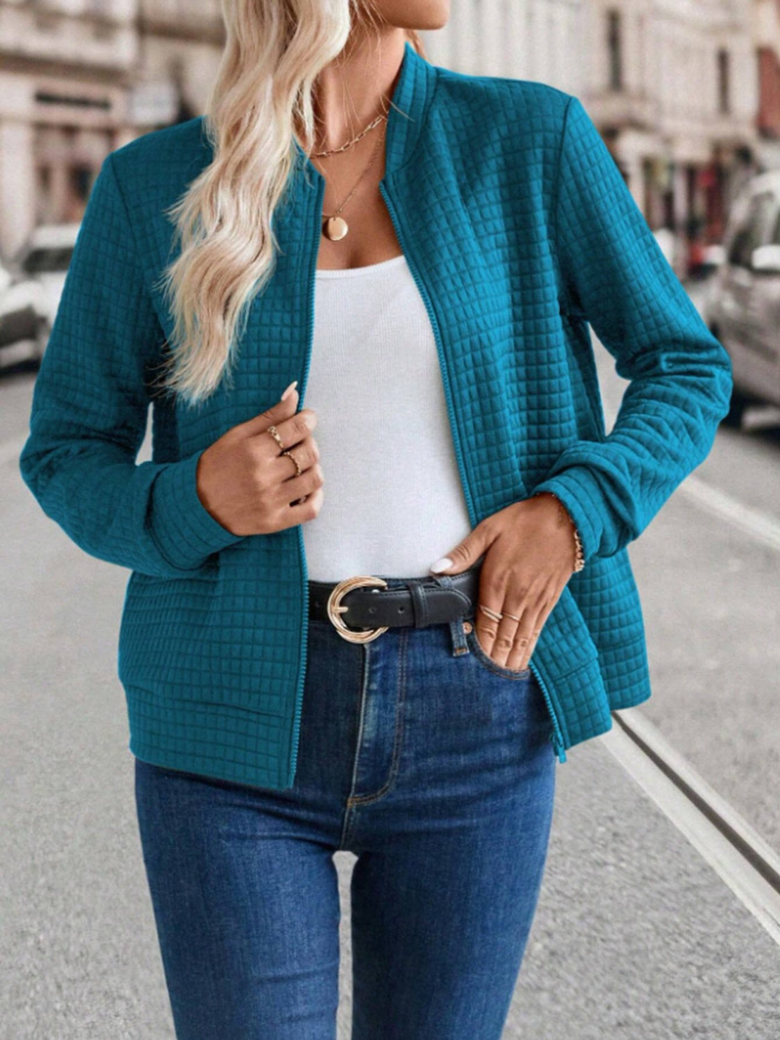 Sigrid | Long sleeve jacket with zip