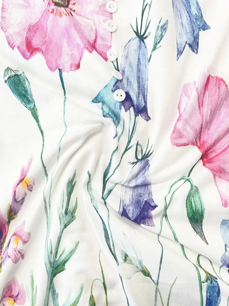 Morgan® | Floral Print Top With Buttons And Flared Sleeves