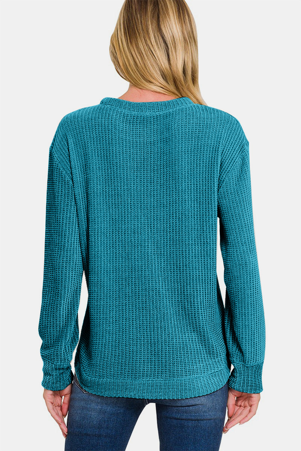 Sybille | Chenille waffle crew neck sweater