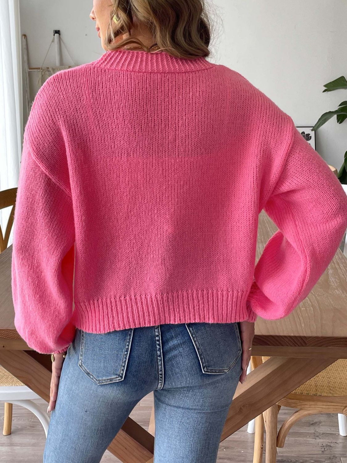 Sibylle | Beaded cardigan with long sleeves and an open front