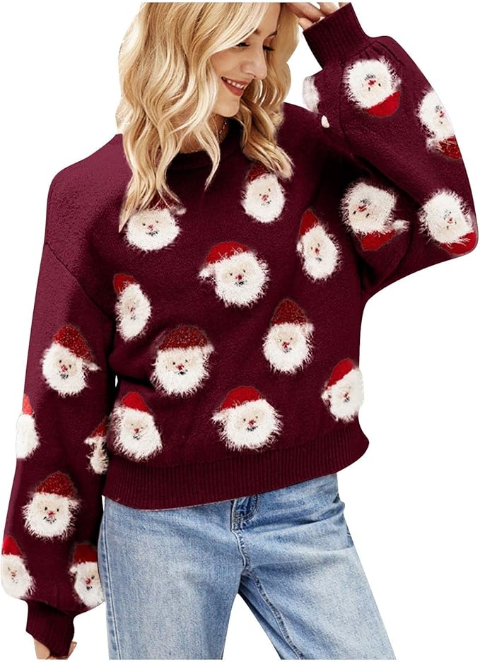 Azucena | Oversized Christmas sweater with Santa Claus motif