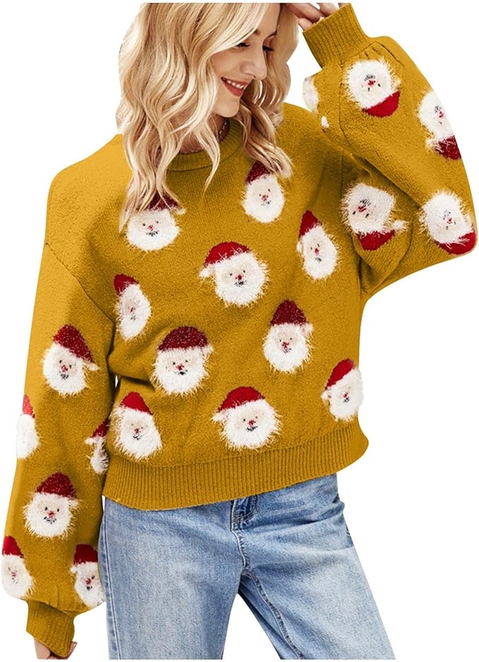 Azucena | Oversized Christmas sweater with Santa Claus motif