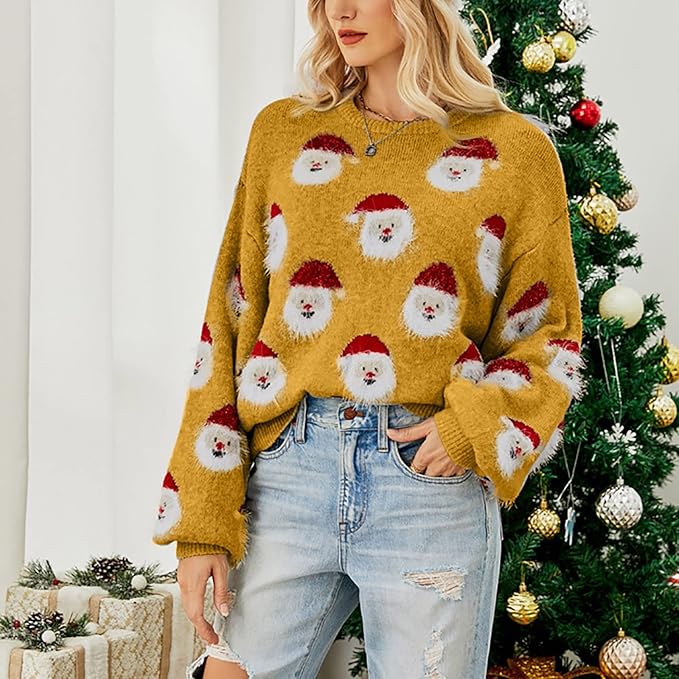 Azucena | Oversized Christmas sweater with Santa Claus motif