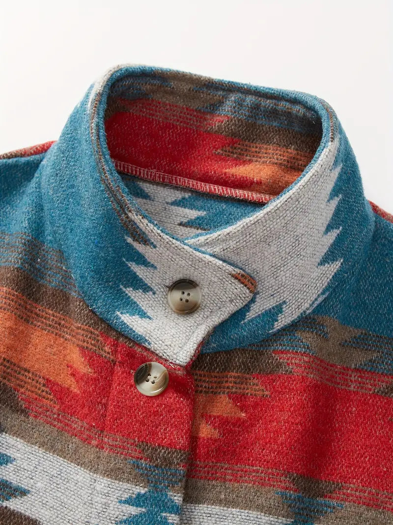 Hilda | Woven jacket with printed collar