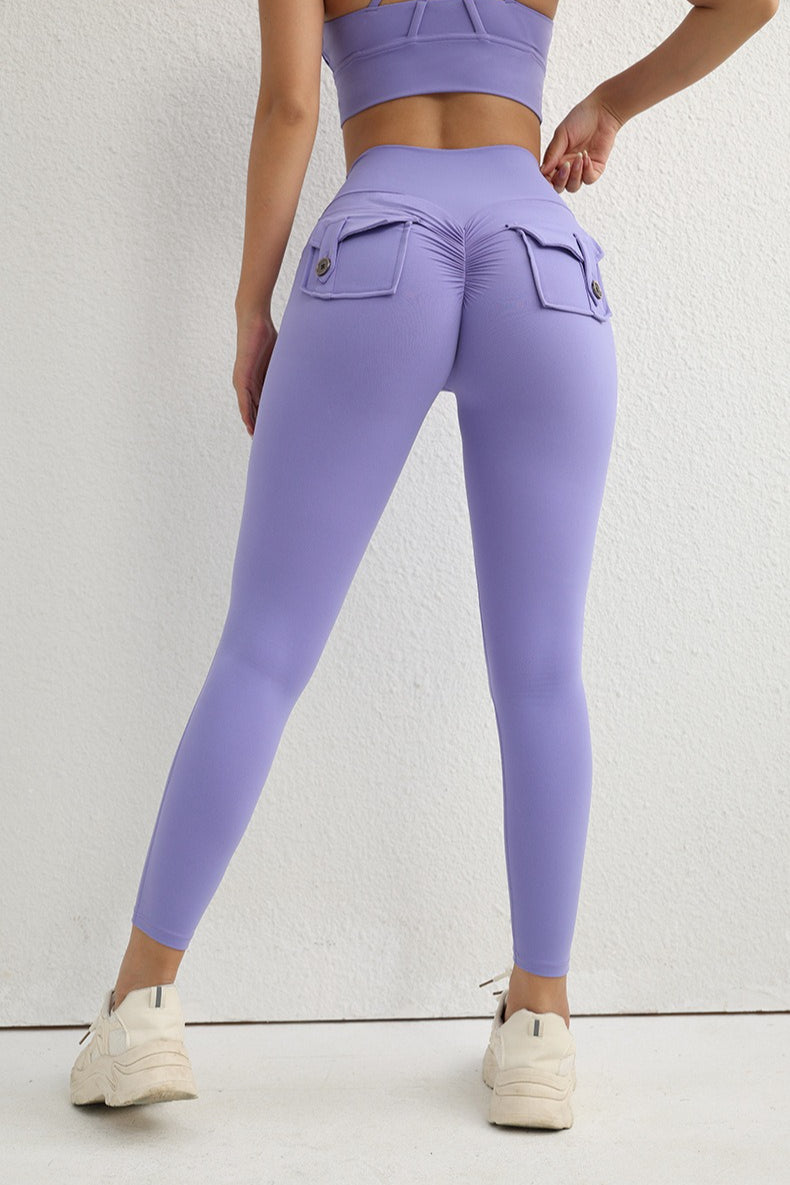Utility Button High-Waist Booty Leggings