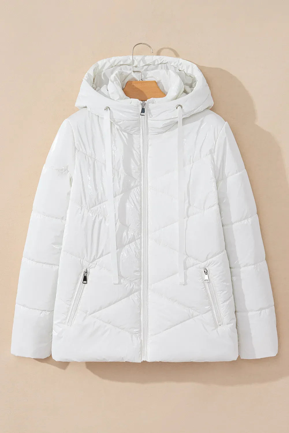 Virginia | Long sleeve winter coat with hood and drawstring and zip