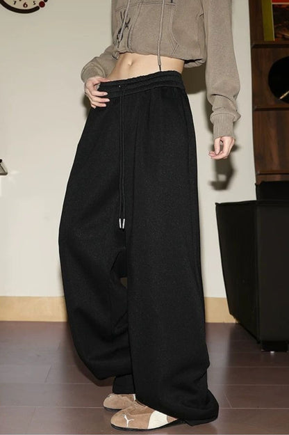 Hip Hop Letter Graphic Baggy Sweat Pants