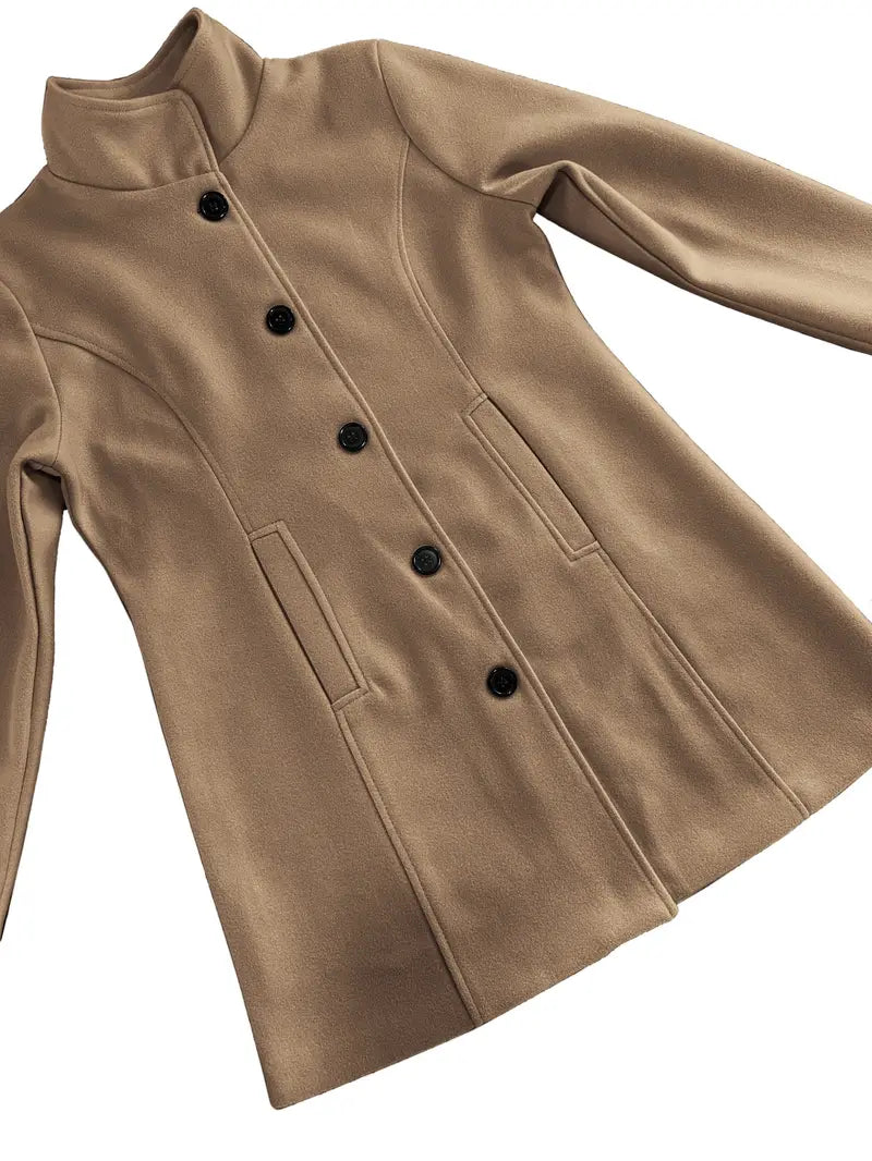 Linda | Single-breasted knit coat