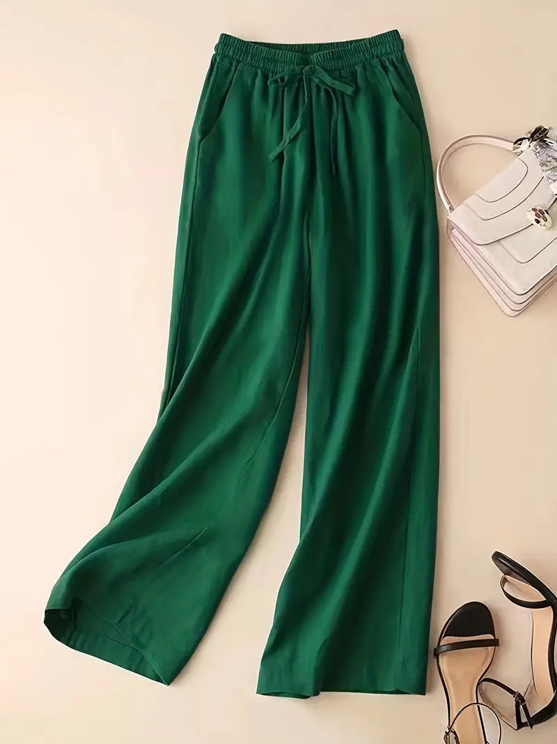 Tiffany® | Elegant Straight Linen Pants