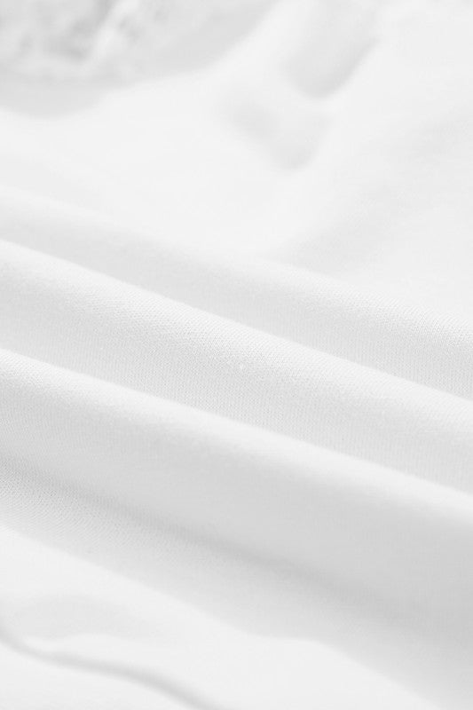 Viola | Women's hoodie with lace patchwork sleeves and drawstring