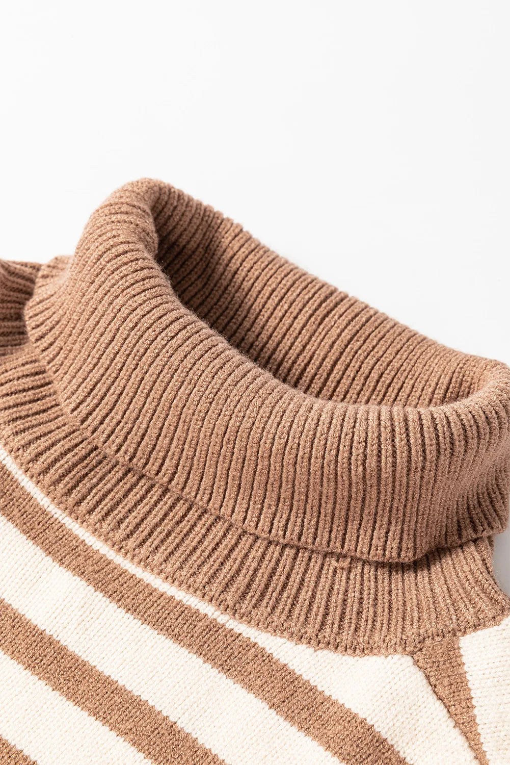 Marlies | Striped turtleneck sweater with long sleeves