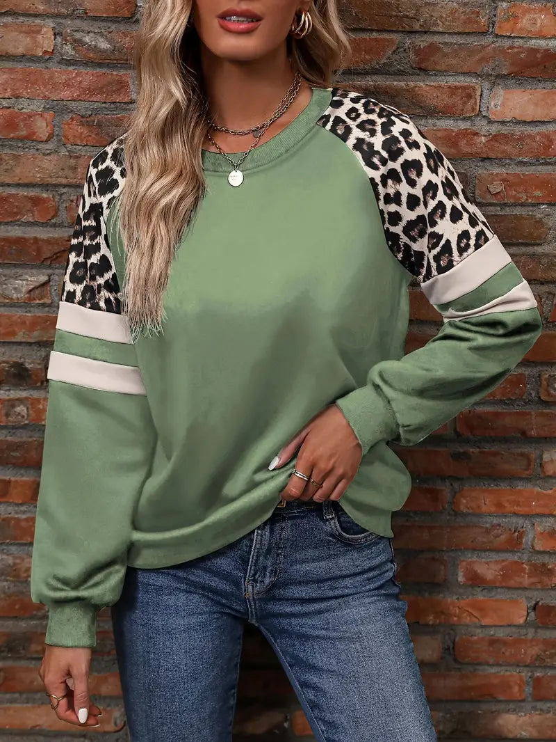 Emilia | Long sleeve leopard print blouse