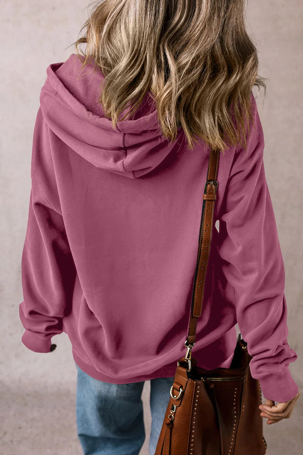 Giulia | Long sleeve hoodie with drawstring and dropped shoulders