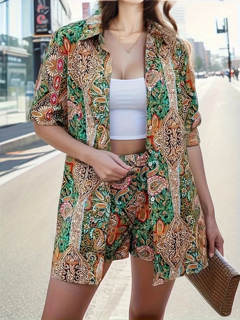 Gilda® | Paisley Print Two-Piece Set