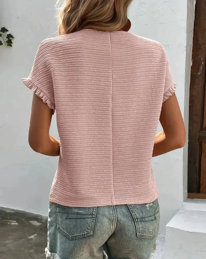Georgina® | Women'S Ruffle Hem Shirts Chic