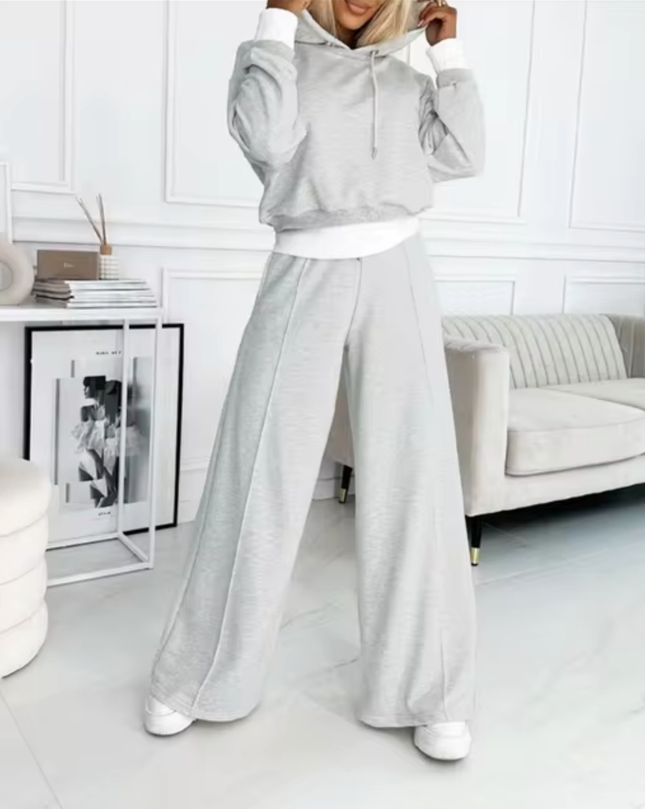 Nora | Two piece set with hoodie and wide leg pants