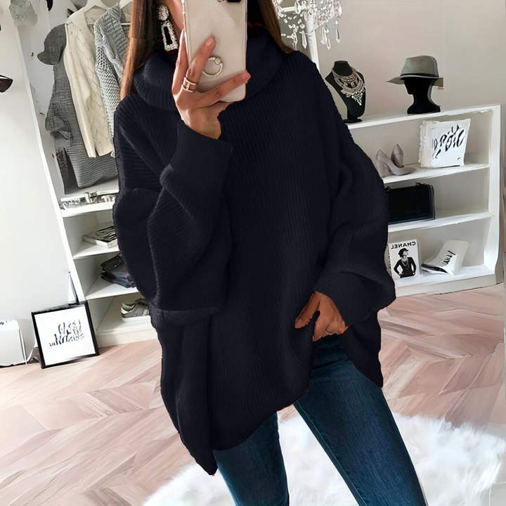 Nadia | elegant autumn sweater with oversized turtleneck for women