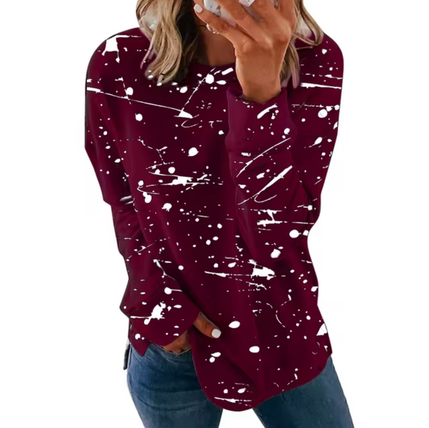 Romina | Oversized cotton long sleeve top
