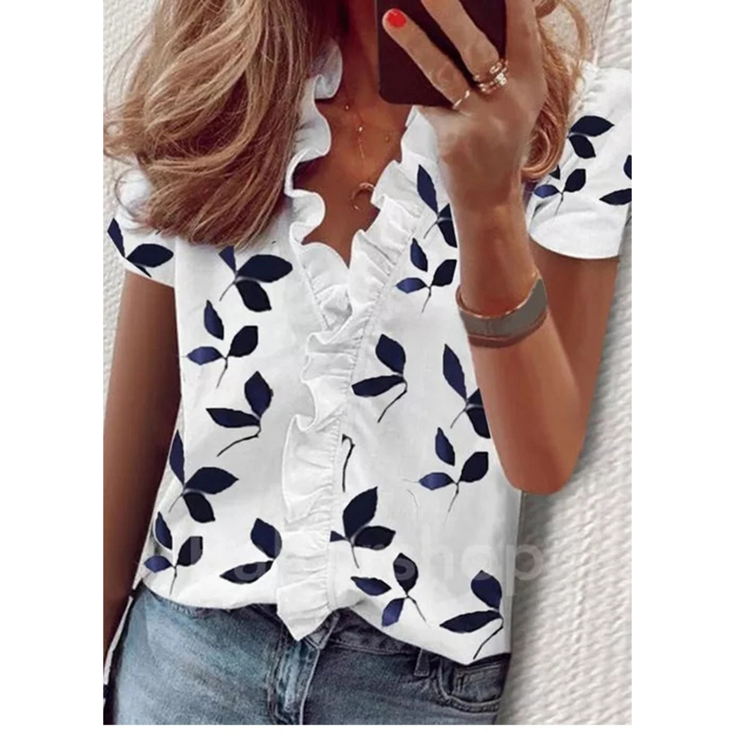 Raquel® | Chiffon Blouse With Plush