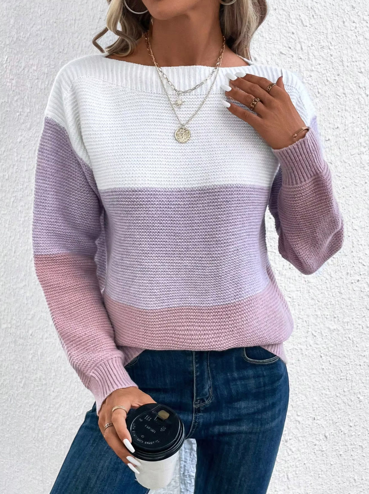 Rafaela | Tri-color knitted sweater