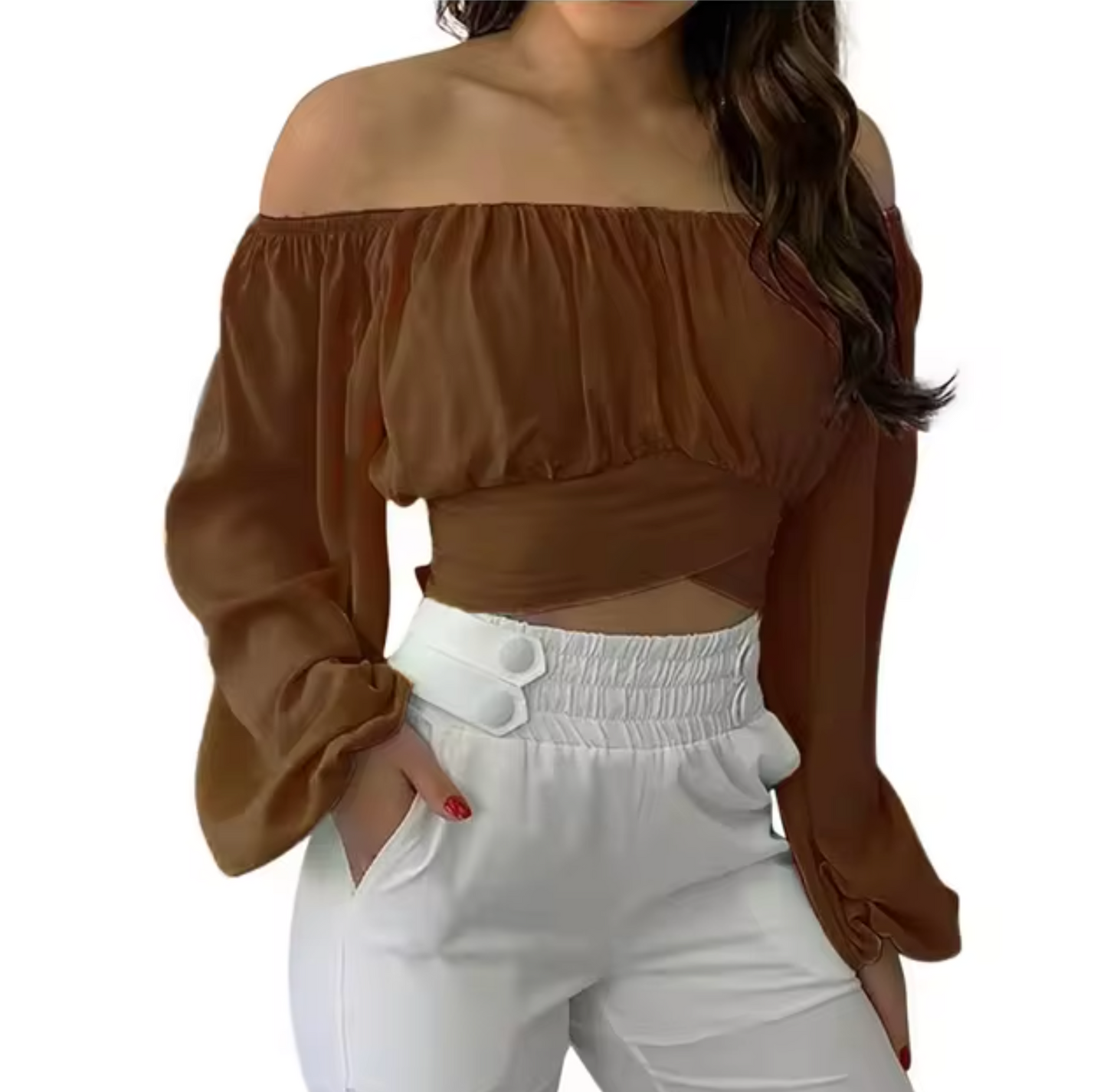 Rosella® | Off-The-Shoulder Crop Top