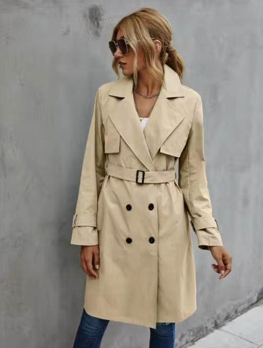 Geraldine | Casual long sleeve trench coat