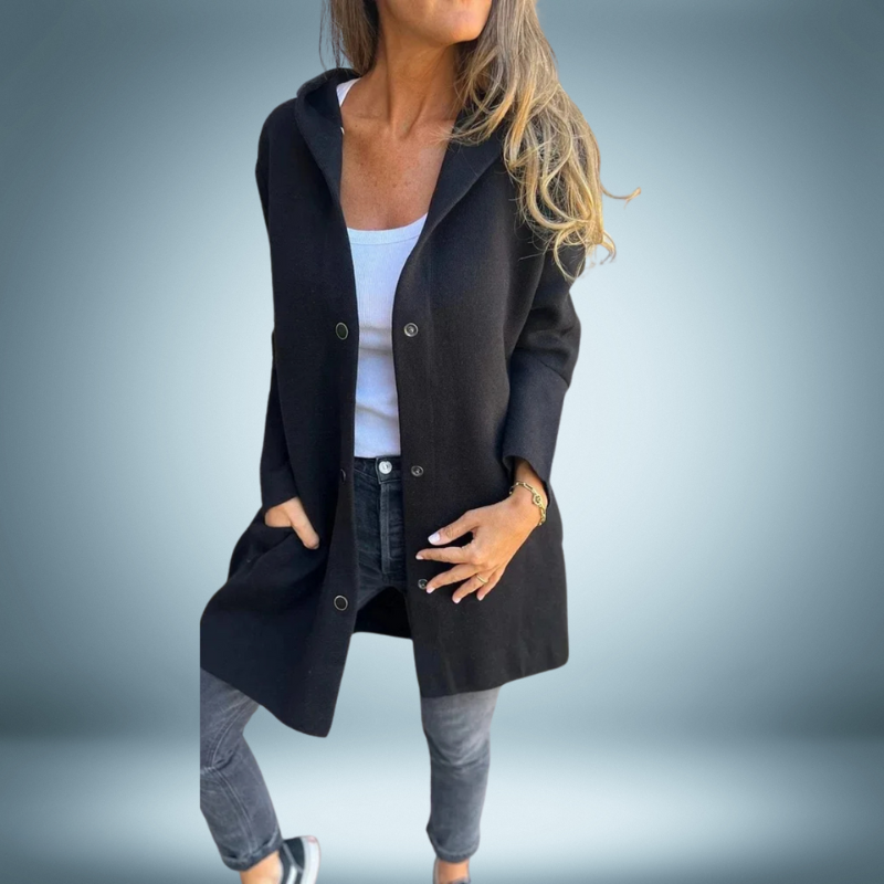 Reina | Elegant trench coat with capuchon