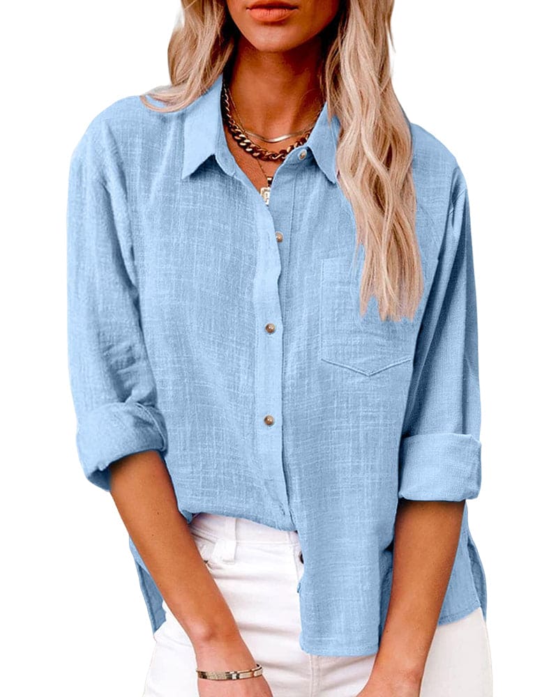 Tatum® | Chic Long-Sleeved Button-Down Blouse