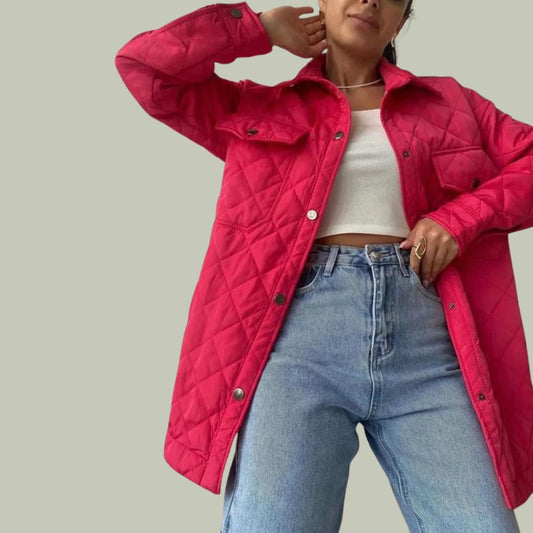 Zaida | Classic padded jacket with snap fasteners for women