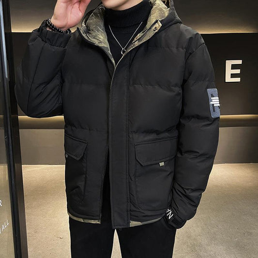 Rita | Men's hooded down jacket with quilted design