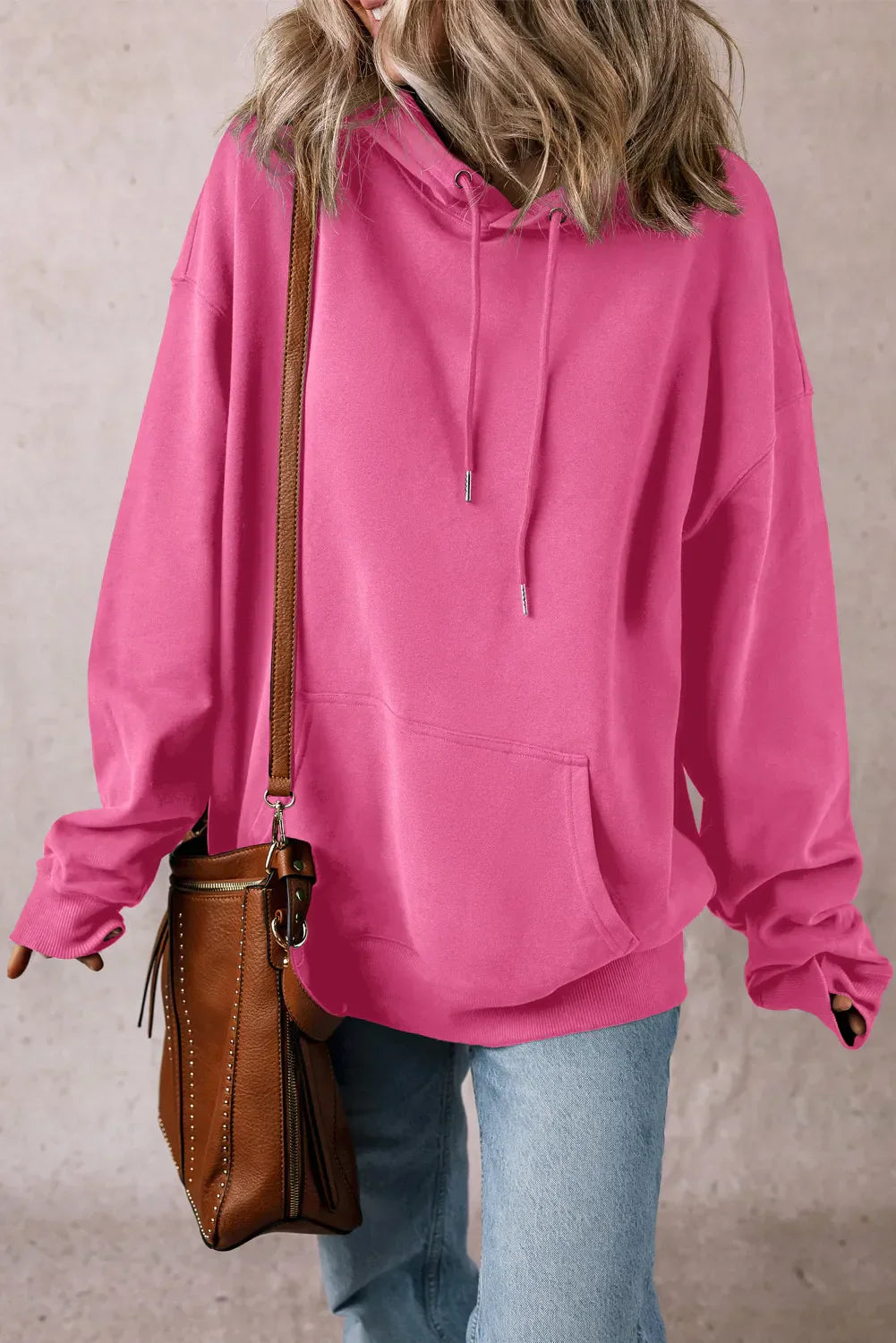 Giulia | Long sleeve hoodie with drawstring and dropped shoulders