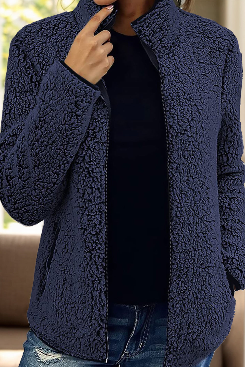 Doris | Turtleneck jacket with zip and pockets