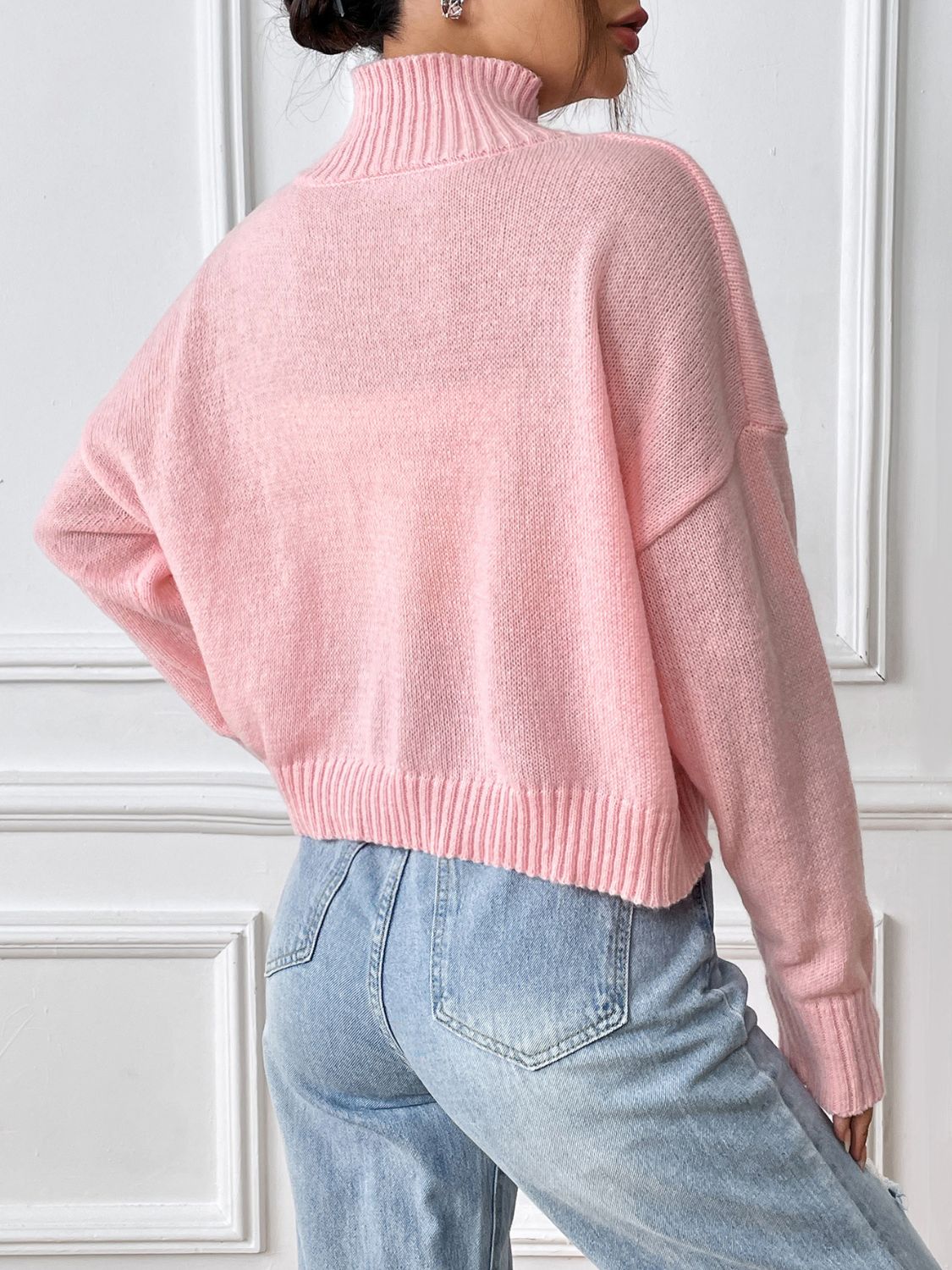 Rita | Turtleneck sweater with bow and long sleeves