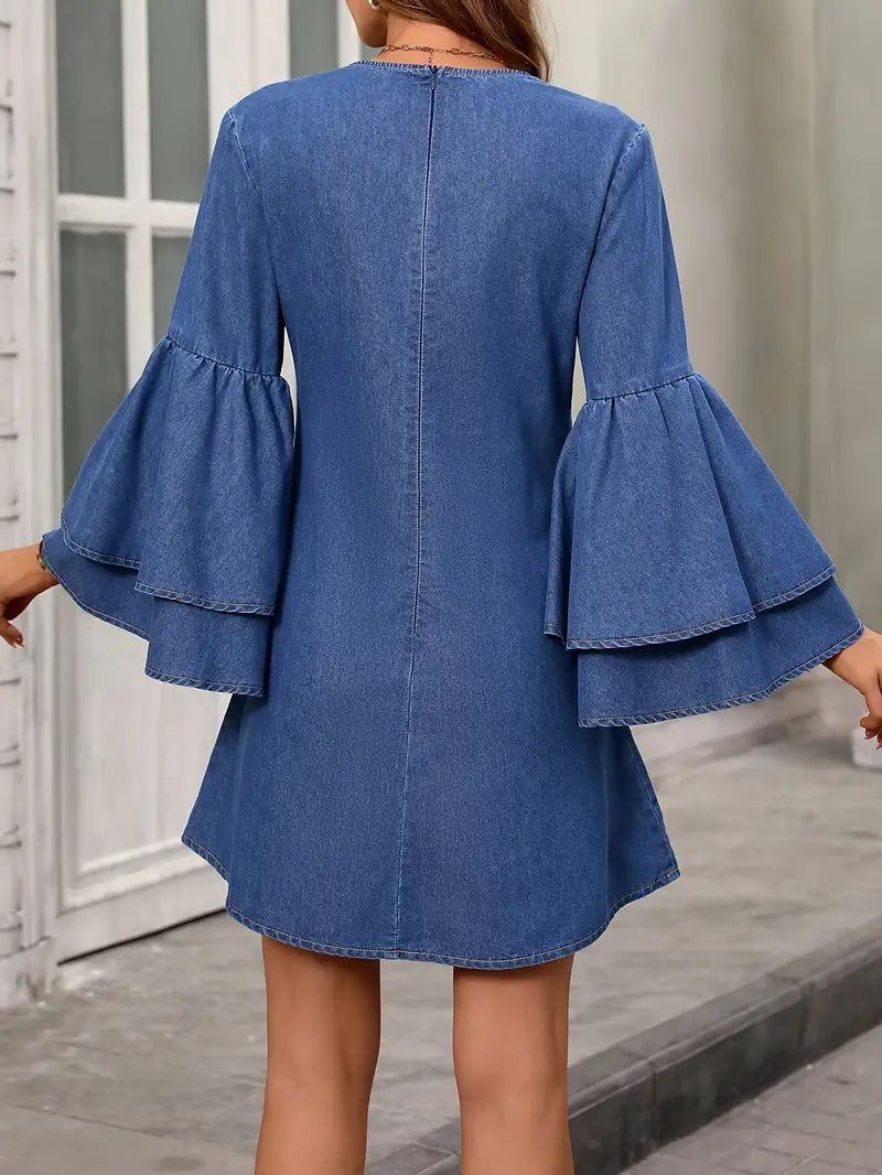 Arabella® | Denim Dress With Bell Sleeves
