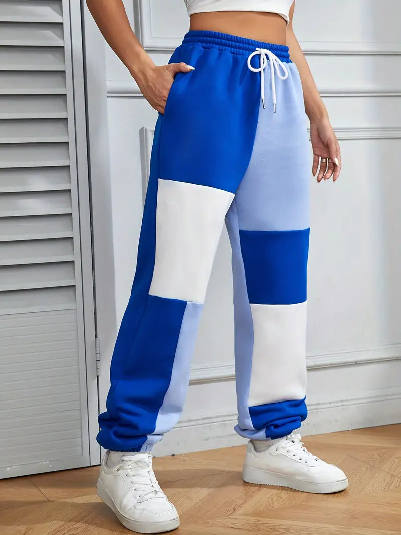 Jimena | Stylish jogging pants with a color block design