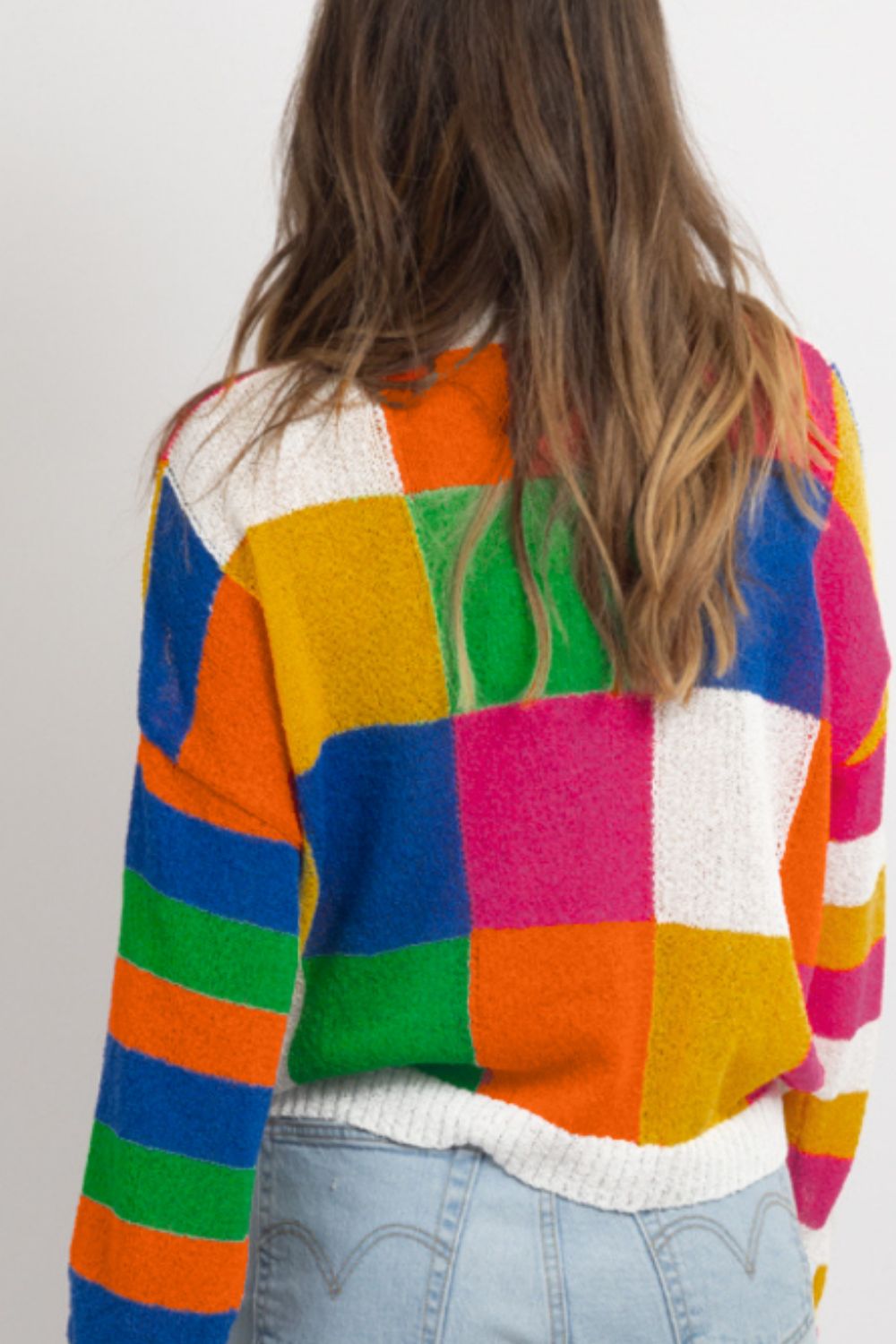 Marina | Color block sweater with a crew neck and long sleeves