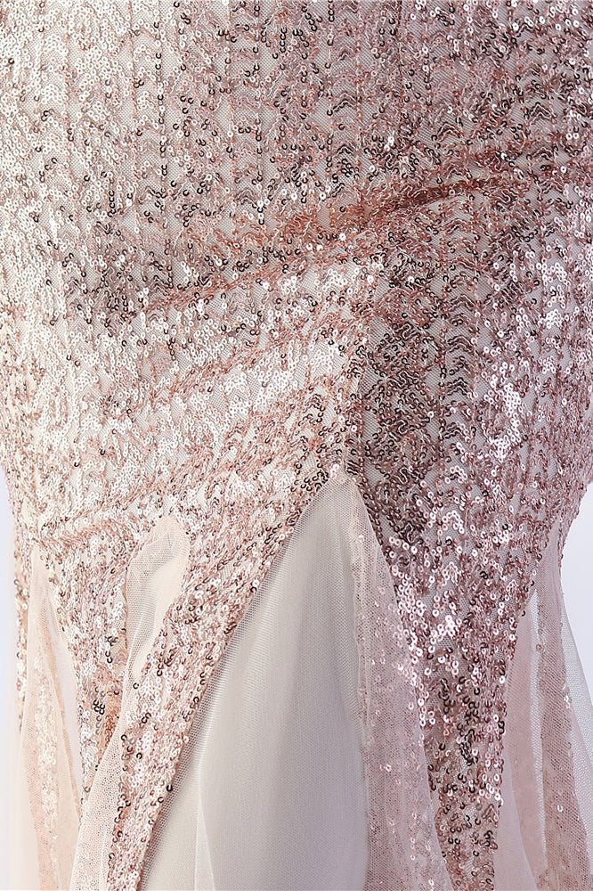 Sequin Ruffled Mesh Party Dress