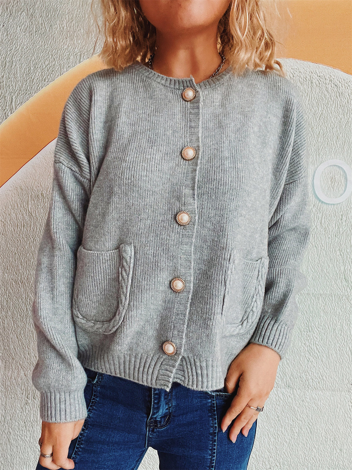 Helene | Long sleeve cardigan with buttons